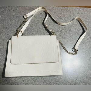 Express white crocodile crossbody/ shoulder purse
